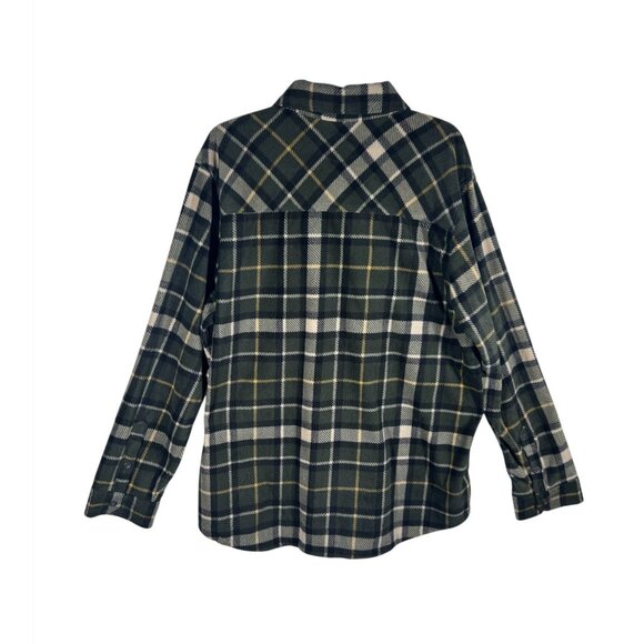Freedom Foundry Button Up Shirt, Men's XL Green Plaid Flannel Long Sleeve - Picture 2 of 9